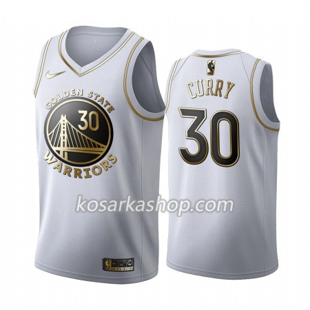 Dres Golden State Warriors Stephen Curry 30 Nike 2019-20 Bijela Golden Edition Swingman